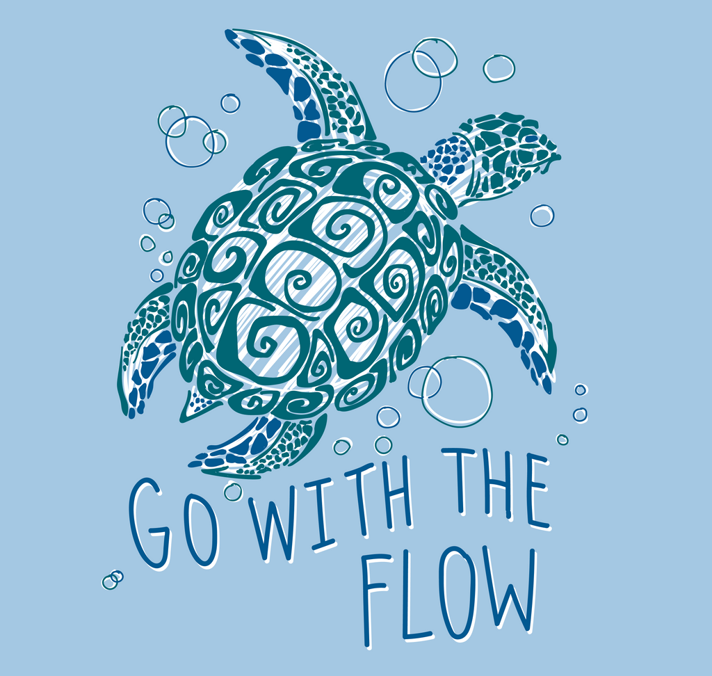 "Go With The Flow" Back Print Tee