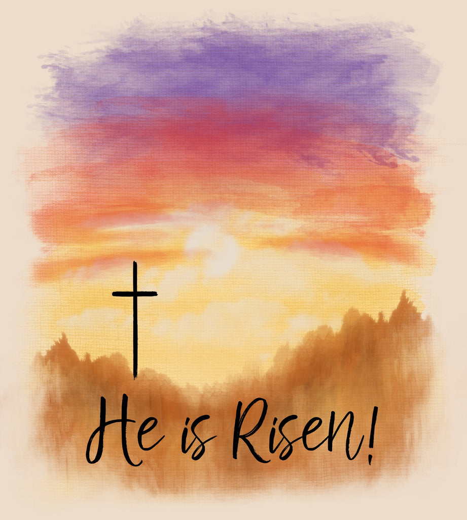 "He Is Risen" Back Print Tee