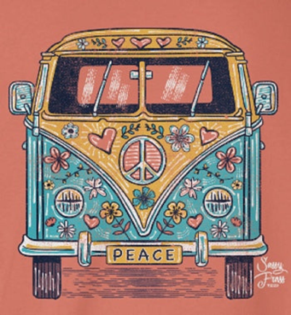 "Peace Van" Comfort Colors Back Print Tee