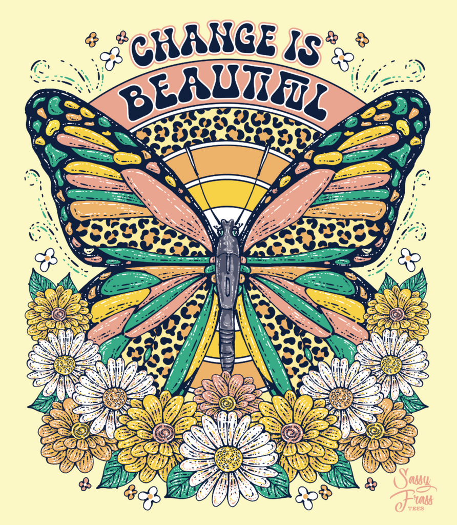 "Change is Beautiful" Back Print Tee