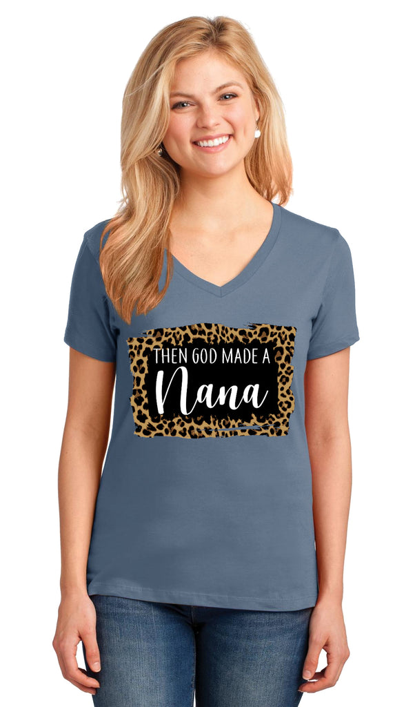 "God Made A Nana" Bella Canvas Front Print Tee